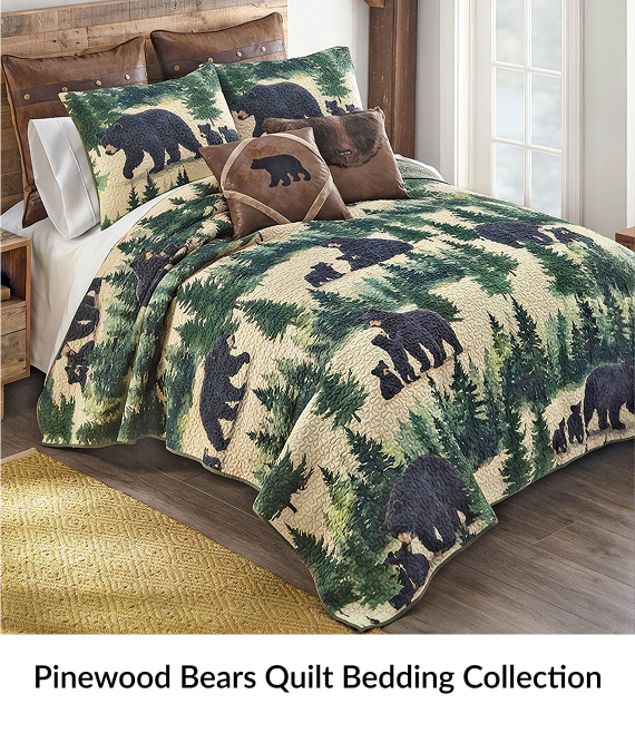 Pinewood Bears Quilt Bedding Collection