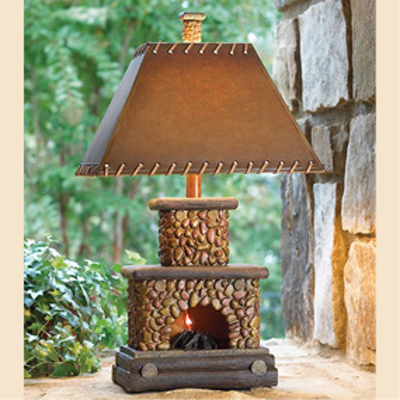 Stone Fireplace Lamp