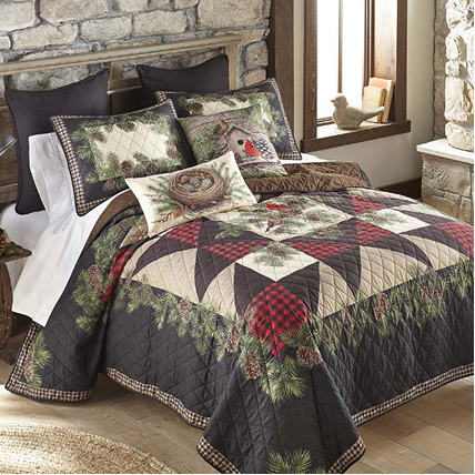 Woodland Cardinals Quilt Bedding Collection