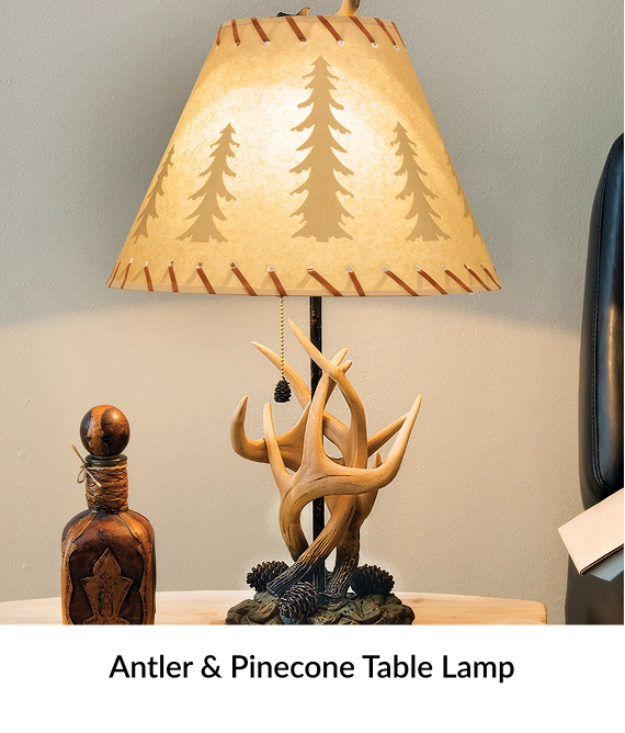 Antler & Pinecone Table Lamp