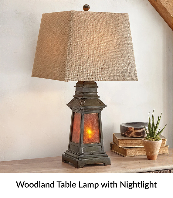 Woodland Table Lamp with Nightlight