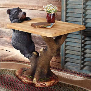 Black Bear Climbing Accent Table