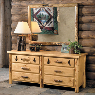 Rocky Mountain Log Dresser w/Mirror