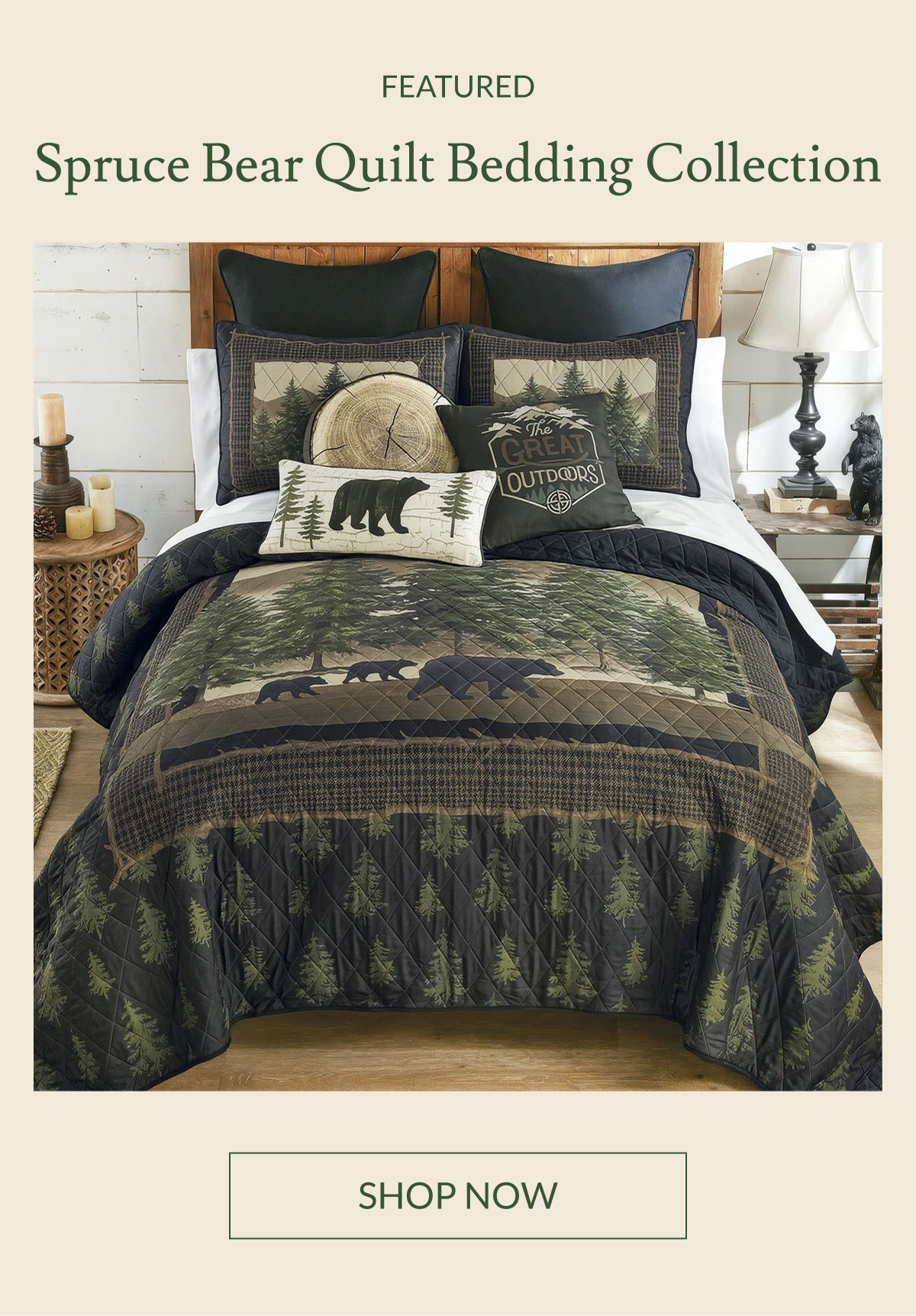 Featured: Spruce Bear Quilt Bedding Collection | Shop Now