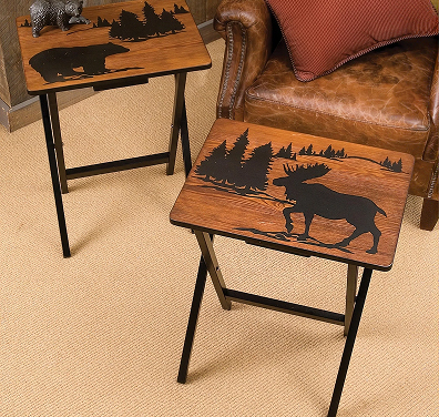 Mountain Getaway Folding Side Tables - Set of 2