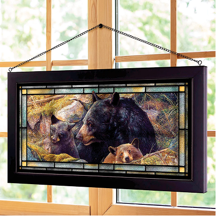 Forest Family Stained Glass Art