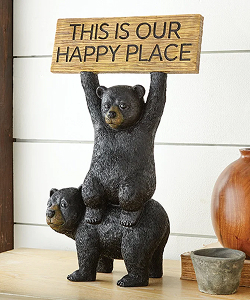 Our Happy Place Bear Sculpture