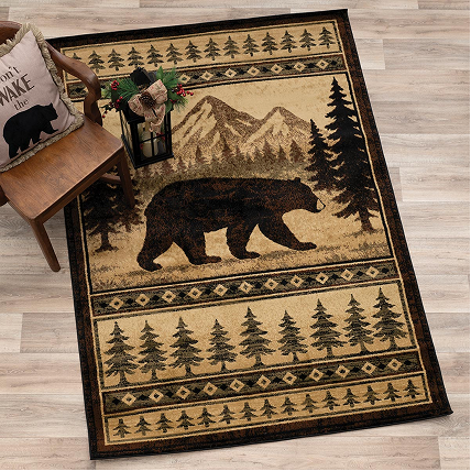 Black Bear Wilderness Rug Collection