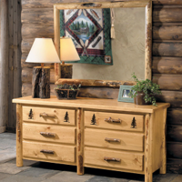 Rocky Mountain Log Dresser w/Mirror