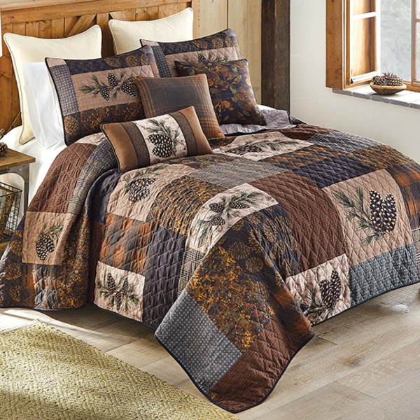 Pinecone Haven Quilt Bedding Collection