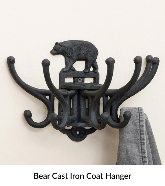 Bear Cast Iron Coat Hanger
