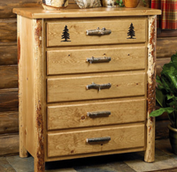 Rocky Mountain Log 5 Drawer Chest