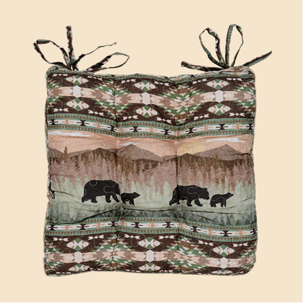 Mountain Majesty Bear & Cub Chair Pad