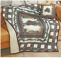 Woodland Pinecones Quilt Throw