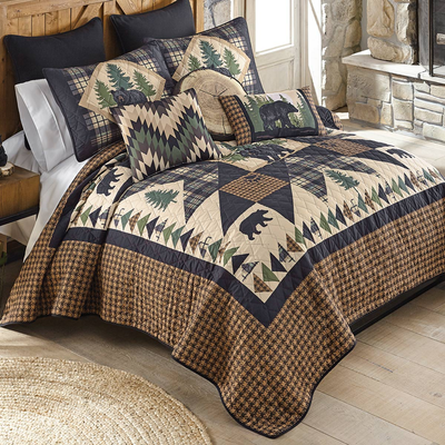 Black Bear Patchwork Quilt Bedding Collection