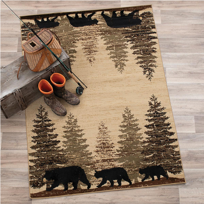 Woodland Bear Stroll Rug Collection