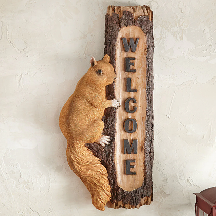 Squirrel Welcome Wall Sign