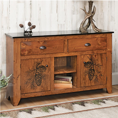 Pinecone Wood Console Table