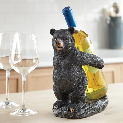 Black Bear Wine Bottle Holder
