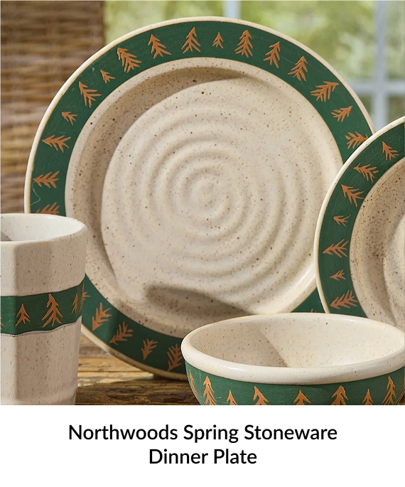 Northwoods Spring Stoneware Dinner Plate