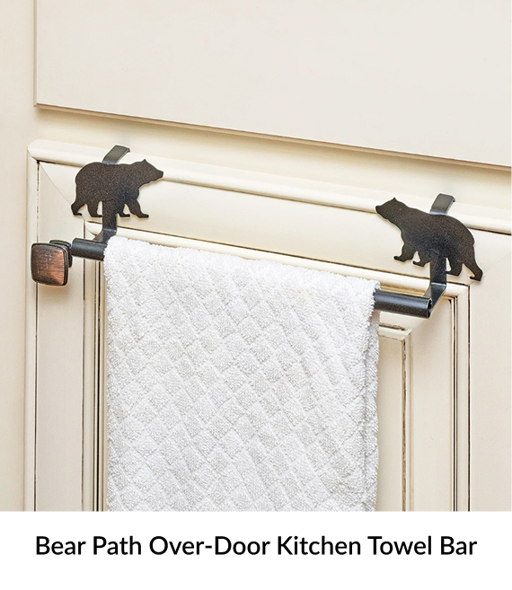 Bear Path Over-Door Kitchen Towel Bar