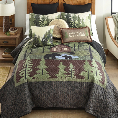 Cedar Haven Bear Quilt Bedding Collection