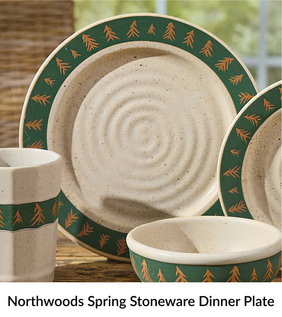 Northwoods Spring Stoneware Dinner Plate