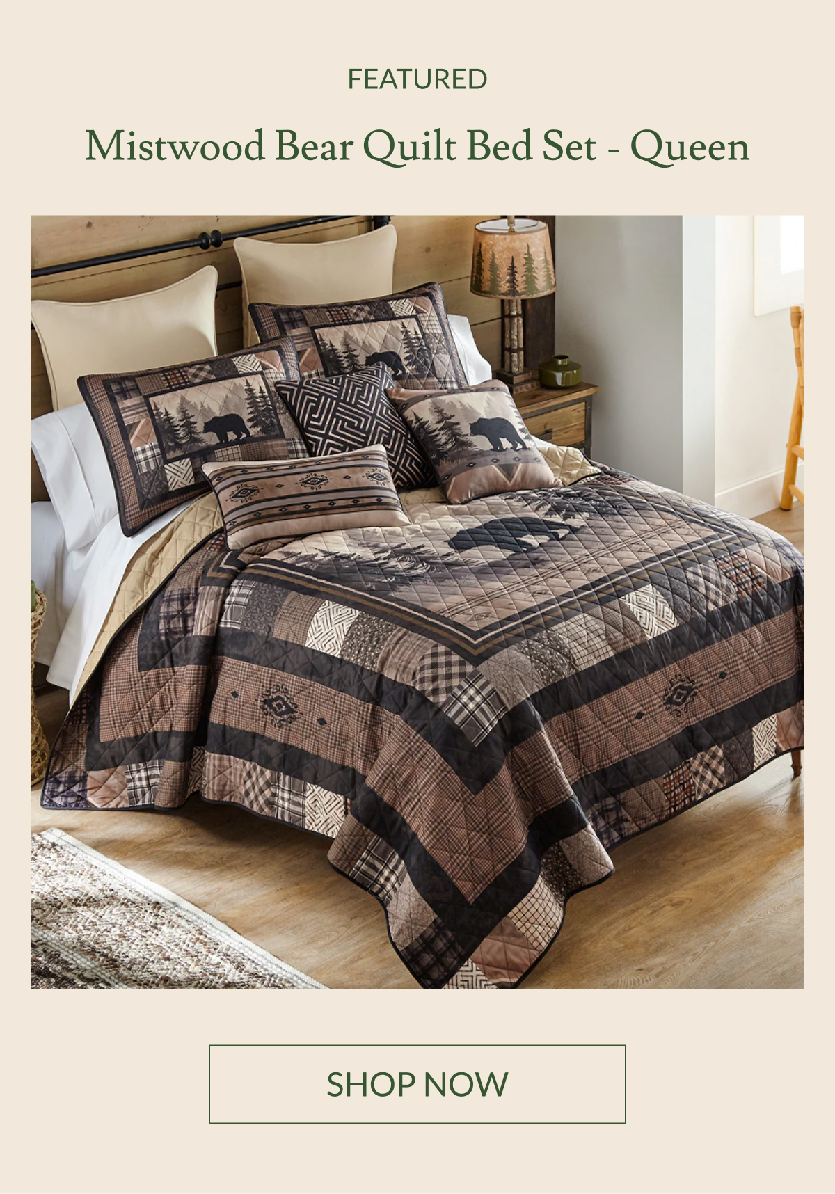 Featured: Mistwood Bear Quilt Bed Set - Queen | Shop Now
