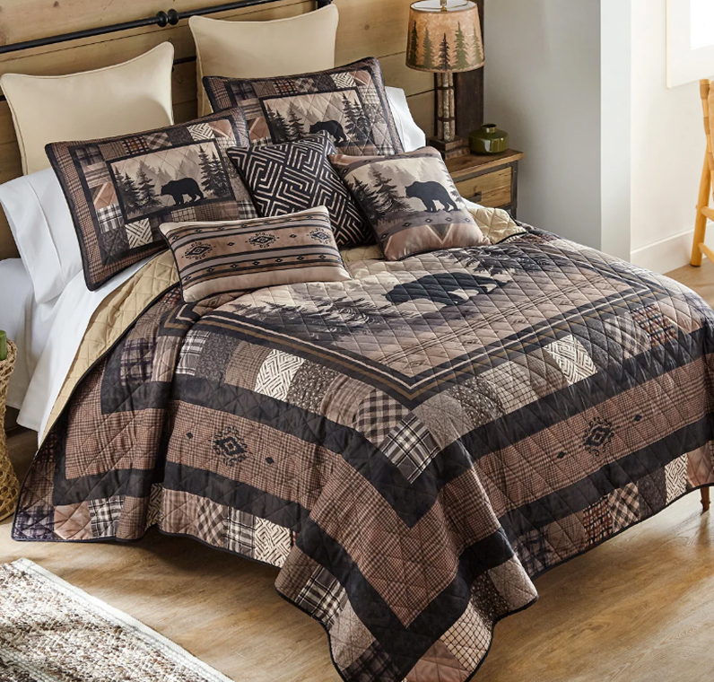 Mistwood Bear Quilt Bed Set - Queen