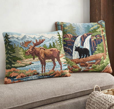 Enchanted Forest Hooked Wool Pillows