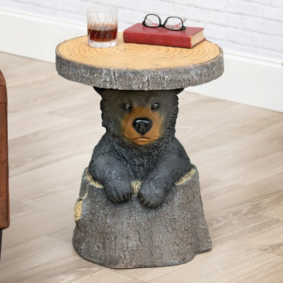 Black Bear Surprise Accent Table