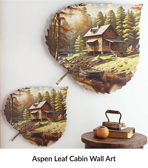 Aspen Leaf Cabin Wall Art