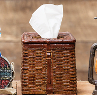 Vintage Camp Creel Tissue Box