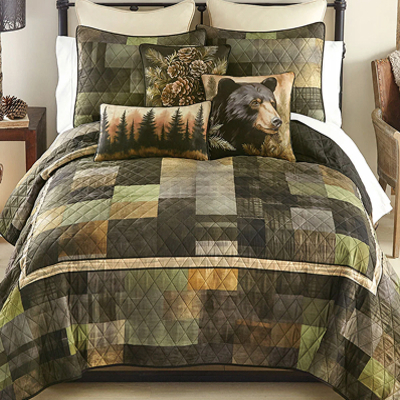 Rustic Forest Patchwork Bedding Collection