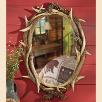 Oval Antler Mirror