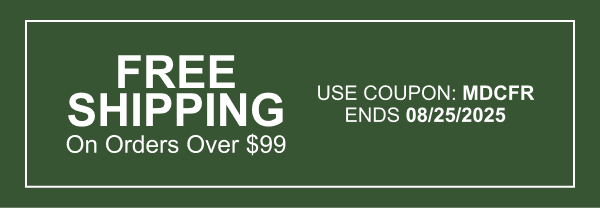 Free Shipping On Orders Over $99 | Use Coupon: MDCFR