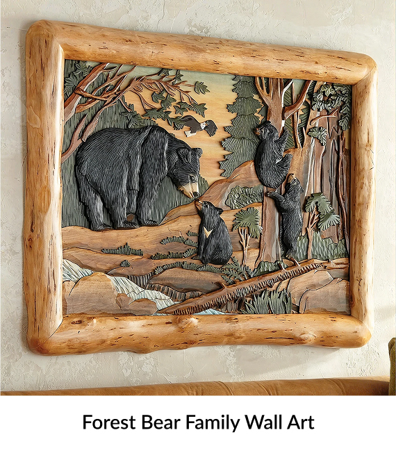 Forest Bear Family Wall Art