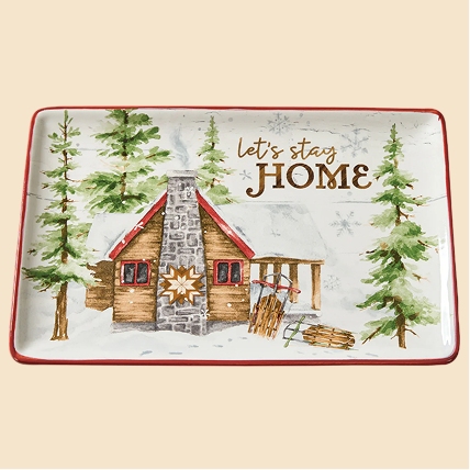 Winter Cabin Platter