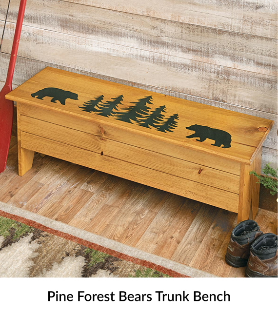 Pine Forest Bears Trunk Bench