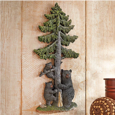 Bear & Pine Tree Wall Hanging