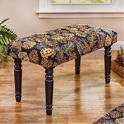 Scattered Pinecones Hooked Stool & Bench