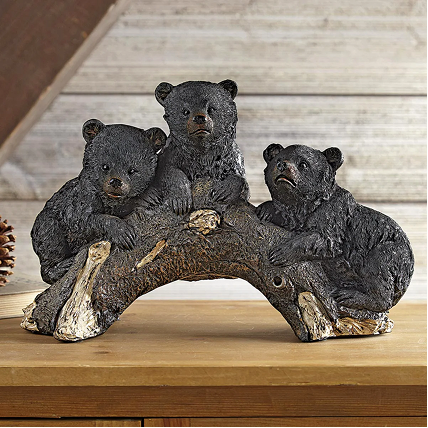 Bears on Log Sculpture