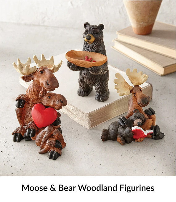 Moose & Bear Woodland Figurines