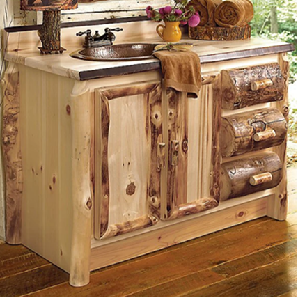 Aspen Log Bathroom Vanity