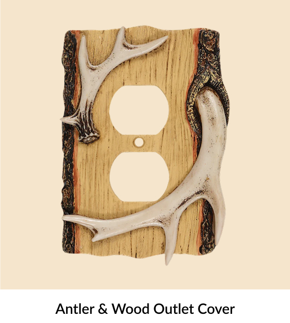 Antler & Wood Outlet Cover