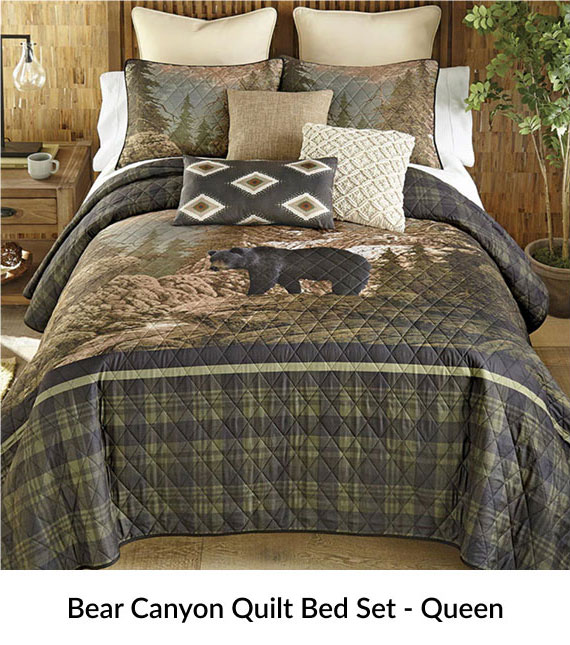 Bear Canyon Quilt Bed Set - Queen