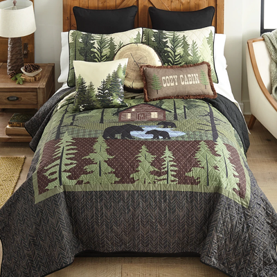 Cedar Haven Bear Quilt Bedding Collection