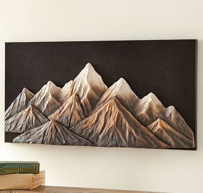 Midnight Mountains Metal Wall Art