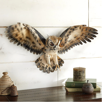 Majestic Owl Metal Wall Sculpture