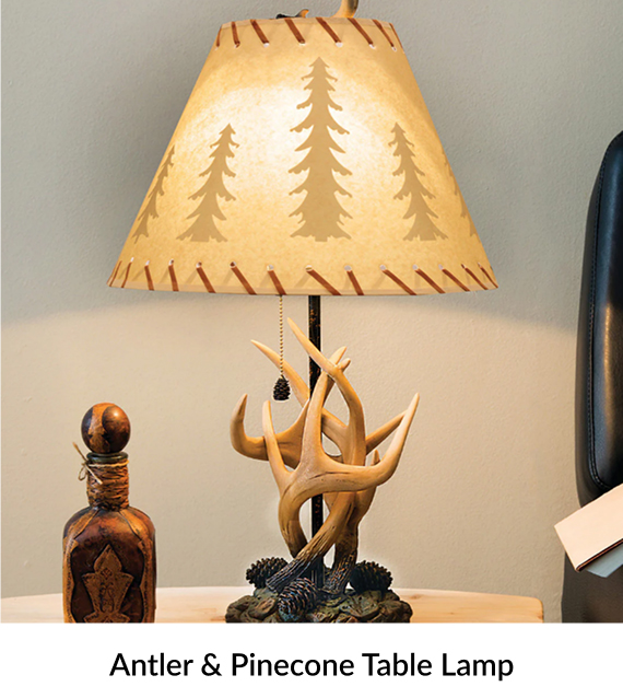 Antler & Pinecone Table Lamp